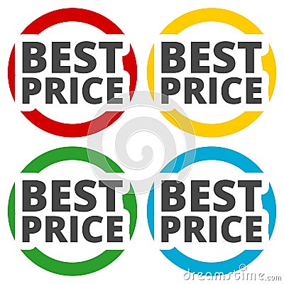 Best price icons set Vector Illustration