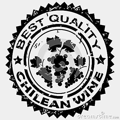 Best quality label for Chilean wine Vector Illustration
