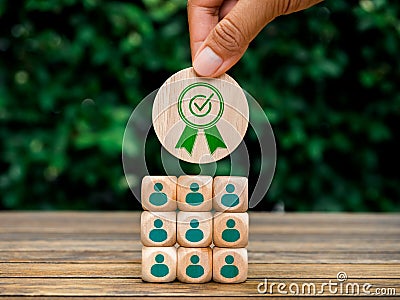 Best quality team and business service success concept. Stock Photo