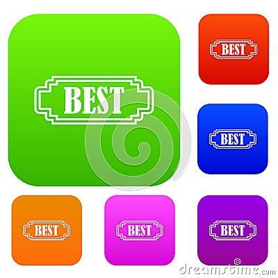 Best rectangle label set collection Vector Illustration