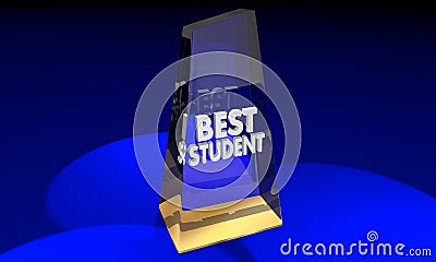 Best School Award Trophy Top Education Prize Stock Photo