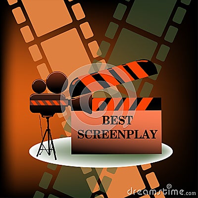 Best screenplay Vector Illustration