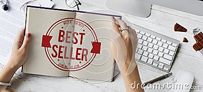 Best Seller Certificate Stamp Concept Stock Photo