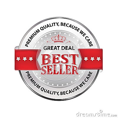 Best seller, Premium Quality, because we care - luxurious icon Stock Photo