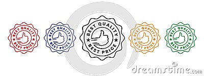 Best Seller and Best Price recommended logo badge or icon vector template Vector Illustration