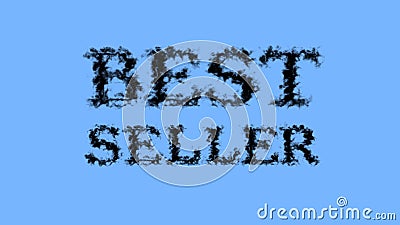 Best Seller smoke text effect sky isolated background Stock Photo