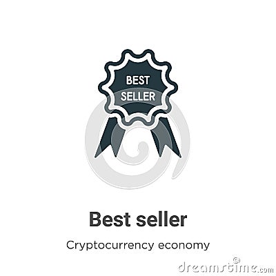 Best seller vector icon on white background. Flat vector best seller icon symbol sign from modern cryptocurrency economy and Vector Illustration