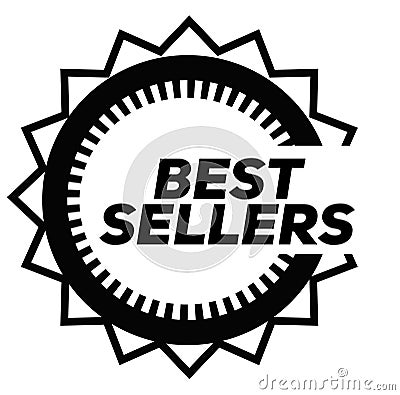 BEST SELLERS stamp on white Vector Illustration