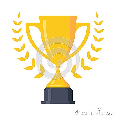 Best simple icon trophy cup design element Vector Illustration