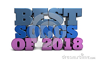 Best Songs of 2018 Award and Recomendation Stock Photo