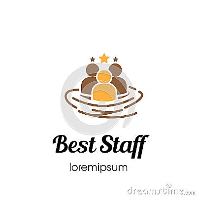 Best staff logo or symbol template design Stock Photo