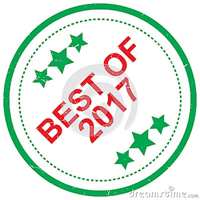 Best Of 2017 Stamp Vector Illustration