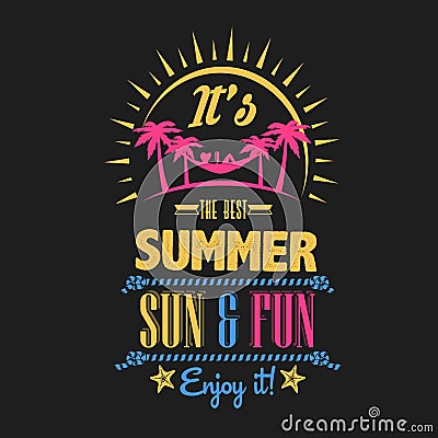 It is the best summer t-shirt Stock Photo
