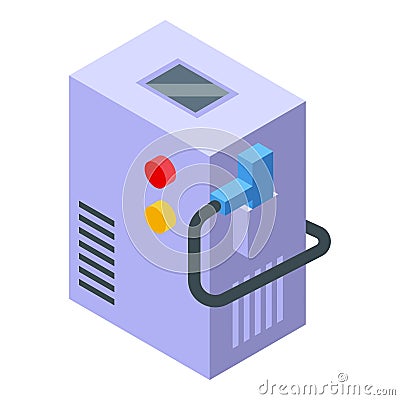 Best tattoo machine icon isometric vector. Biker party equipment Stock Photo