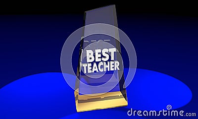 Best Teacher Educator Award Prize Recognition Stock Photo