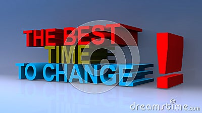 The best time to change on blue Stock Photo