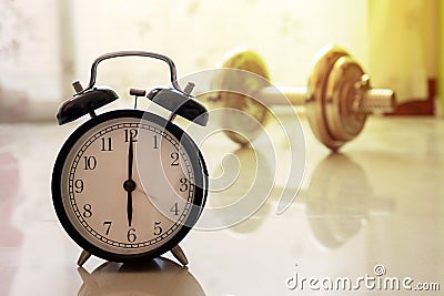 Best time to workout concept Stock Photo