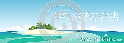 Best vacation deals design template. Vector Illustration