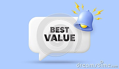 Best value tag. Special offer sale sign. 3d speech bubble banner. Vector Vector Illustration