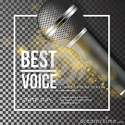 Best voice music poster vector background Vector Illustration