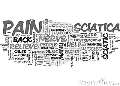 Best Way To Relieve Sciatic Nerve Pain Word Cloud Stock Photo