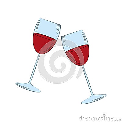 Best wine cup glass Vector Illustration