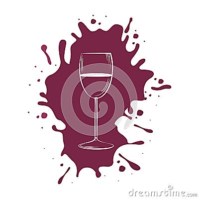 Best wine cup glass Vector Illustration