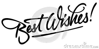 BEST WISHES hand lettering (vector) Vector Illustration