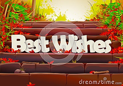 Best Wishes wallpaper background Vector Illustration