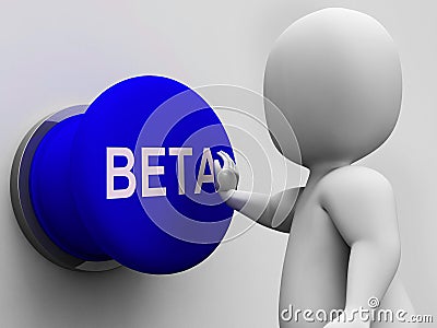 Beta Button Shows Software Trials And Versions Stock Photo
