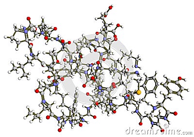 Beta-endorphin molecular structure Stock Photo