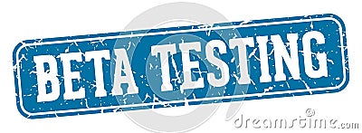 beta testing rectangular sign. beta testing stamp Vector Illustration