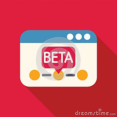 Beta version of software showing on computer screen Stock Photo