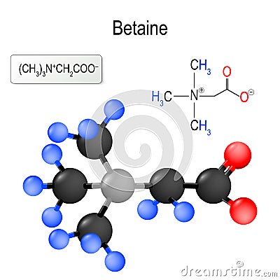 Betaine. Structure of a molecule. Vector Illustration