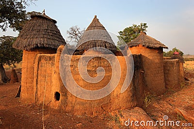 Betammaribe, granary, Benin Stock Photo