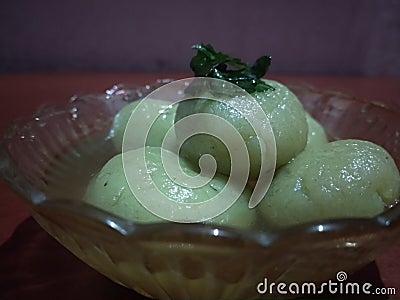 Betel leaf rasogolla from Bengal India Stock Photo