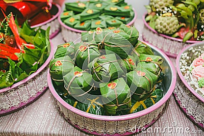 Betel nut in Vietnamese wedding day Stock Photo