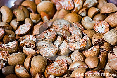 Betel nut supari cut finely cut for sale in super market Stock Photo