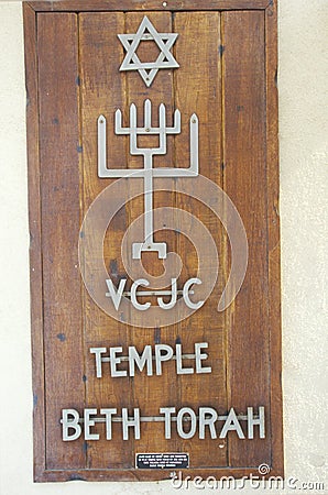 Beth Torah Jewish Temple in Ventura California Editorial Stock Photo