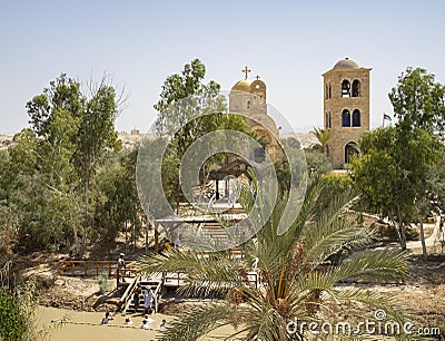 A Baptismal Site on the Jordan River â€“ Qasr al-Yahud Editorial Stock Photo