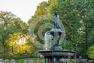 Bethesda Fountain in Central Park. New York City Stock Photo