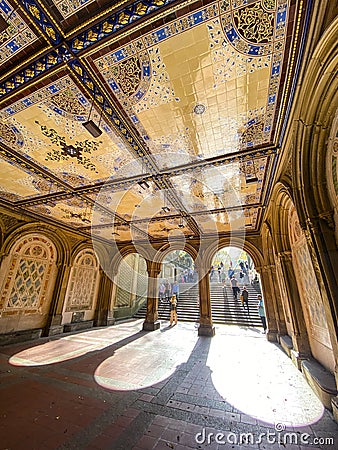 Bethesda terrace, Central park, New York city, USA Editorial Stock Photo