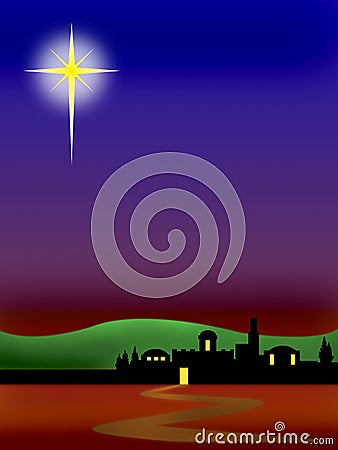 Bethlehem Christmas background Stock Photo