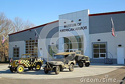 BETHPAGE, NEW YORK - APRIL 10, 2016: The Museum of American Armor in Bethpage, NY Editorial Stock Photo