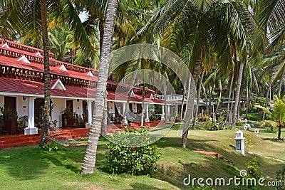 Bethsaida, Kerala, India, March, 09, 2019. Ayurvedic resort Bethsaida Hermitage, 4 stars Editorial Stock Photo