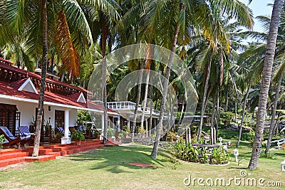 Bethsaida, Kerala, India, March, 09, 2019. Ayurvedic resort Bethsaida Hermitage, 4 stars Editorial Stock Photo