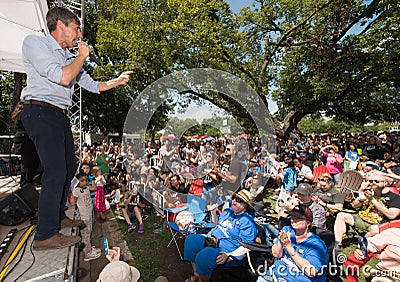 Beto O`Rourke Democrat Texas Campaigns for Senate Editorial Stock Photo