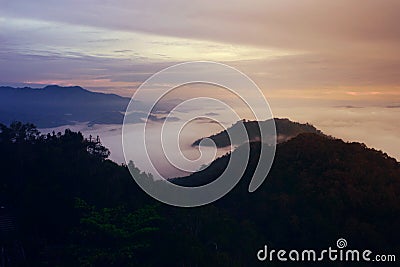 Betong Thailand Sea of mist Aiyerweng Yala Southern Thailand Stock Photo