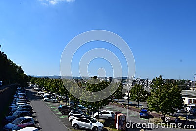 Bettembourg, Luxembourg - 08 22 2023: Station parking lot Editorial Stock Photo