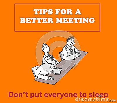 Better Meeting Cartoon Illustration